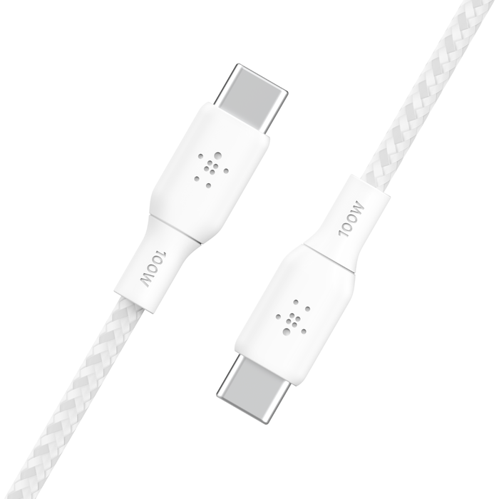 USB-C&reg;-USB-C 케이블 100W, 하얀색, hi-res
